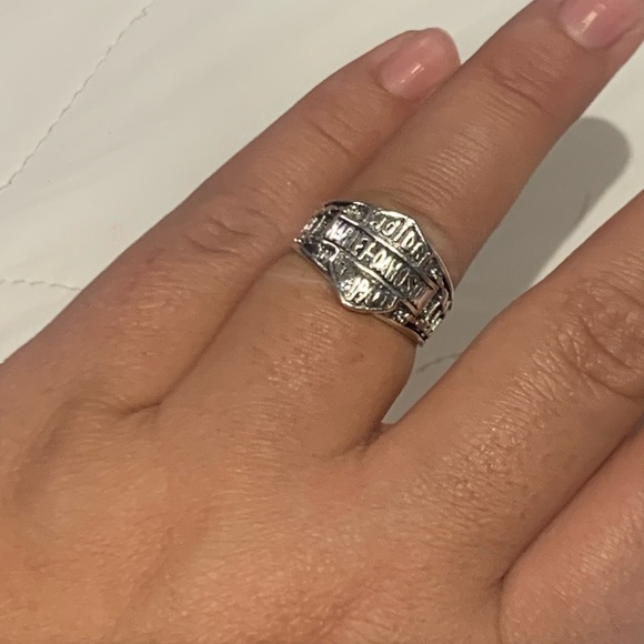 HARLEY DAVIDSON motorcycle company silver tone unisex ring - Picture 7 of 11